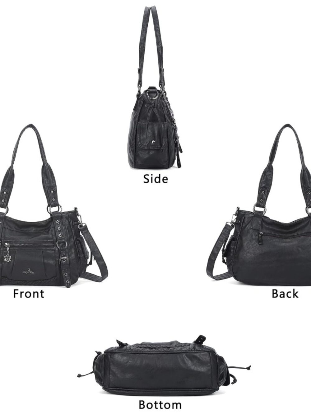 Shoulder Bag For Women Multi Pocket Retro Hobo Handbags Satchel Tote Bag - Picture 7 of 8